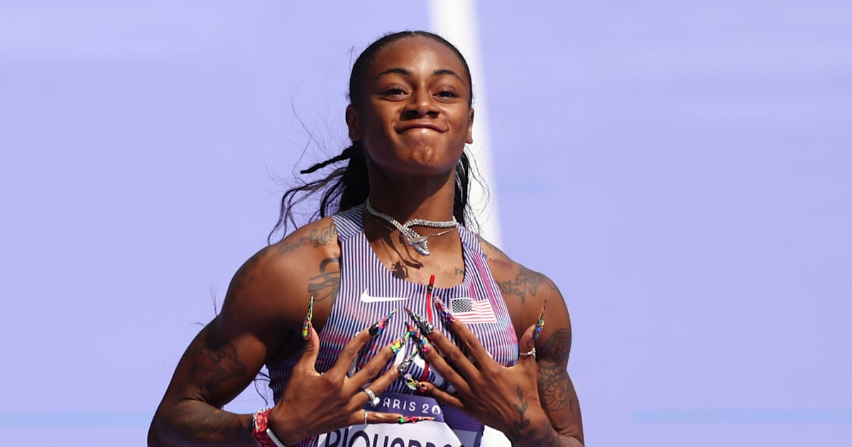 American sprinter Sha'Carri Richardson breezes into women's 100m semis ...