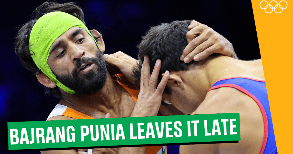 Bajrang Punia overcomes a tough fight to clinch bronze at Wrestling ...