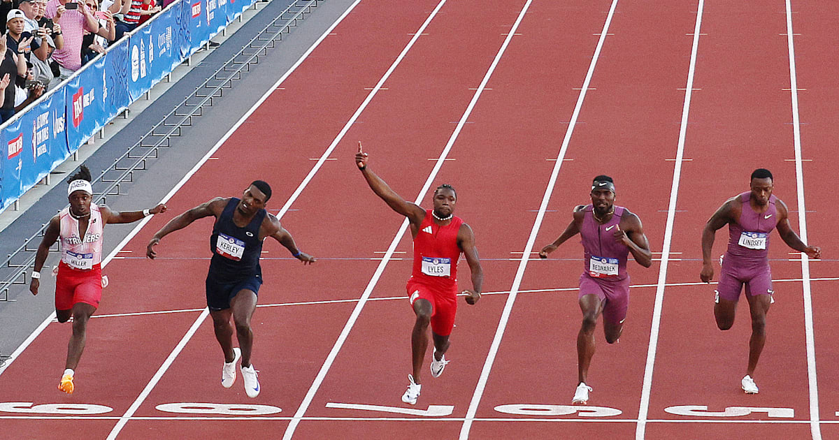 Noah Lyles, Kenny Bednarek, Fred Kerley go 123 at U.S. Trials, headline men's 100m team for