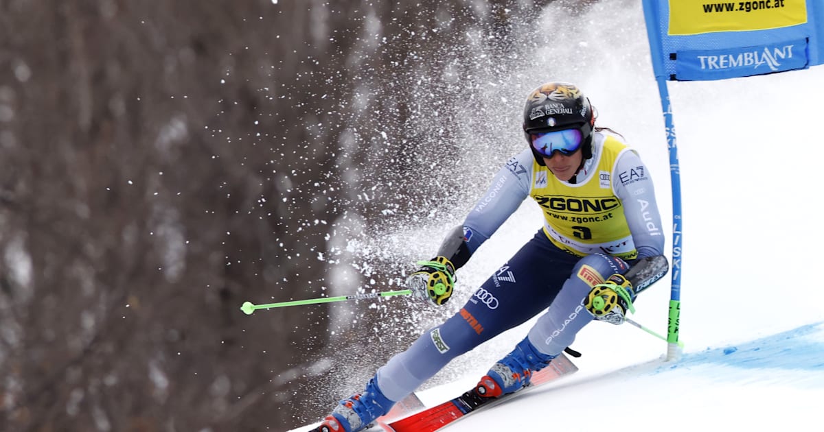 Alpine Skiing World Cup 2023/2024 Mikaela Shiffrin finishes third