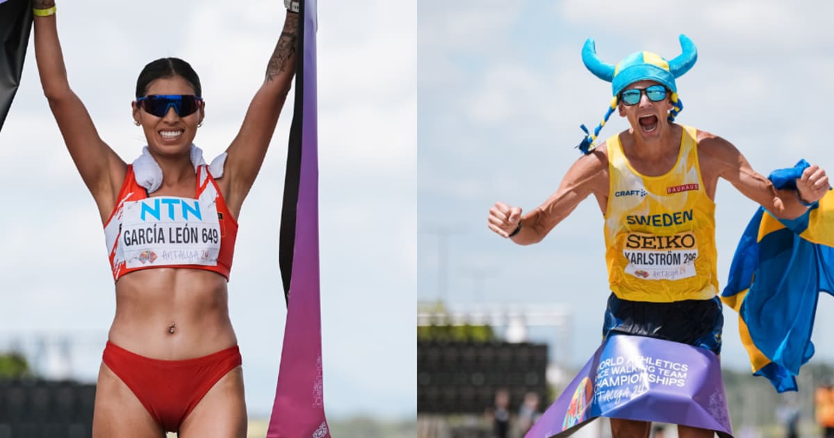 World Race Walking Championships 2024 Kimberly Garcia and Perseus