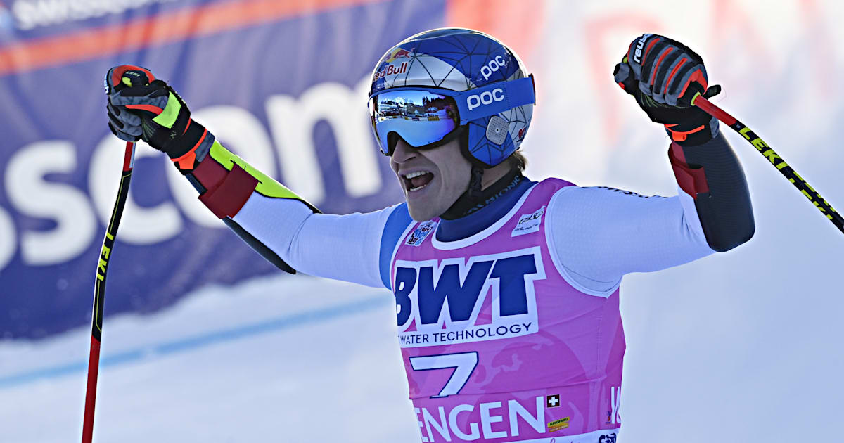 Odermatt stuns by edging out Kilde to win Wengen men's Super G race