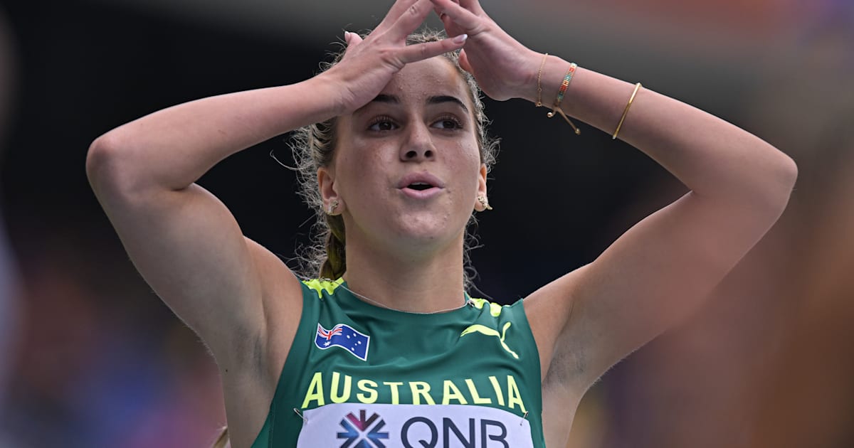 Australian Delta Amidzovski wins gold medal in long jump