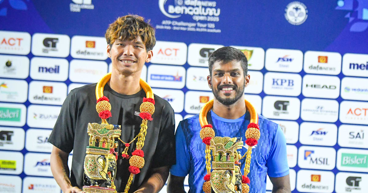 Bengaluru Open 2025 tennis: Anirudh Chandrasekar-Ray Ho win doubles title