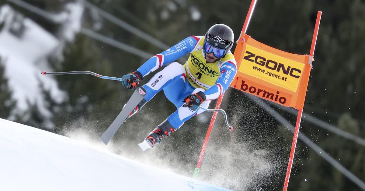 Cyprien Sarrazin clinches victory in Bormio downhill at Alpine skiing FIS World Cup 23/24, Marco Odermatt regains overall lead following Schwarz’s crash