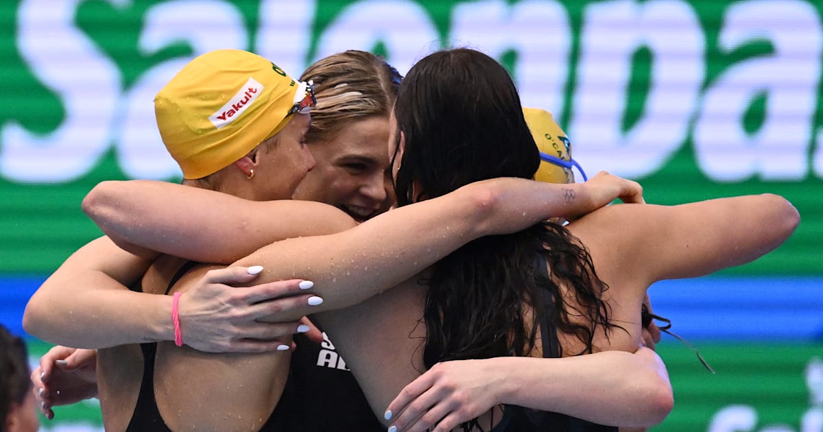 World Aquatics Championships 2023 Australia win both 4x100m freestyle relays with the women