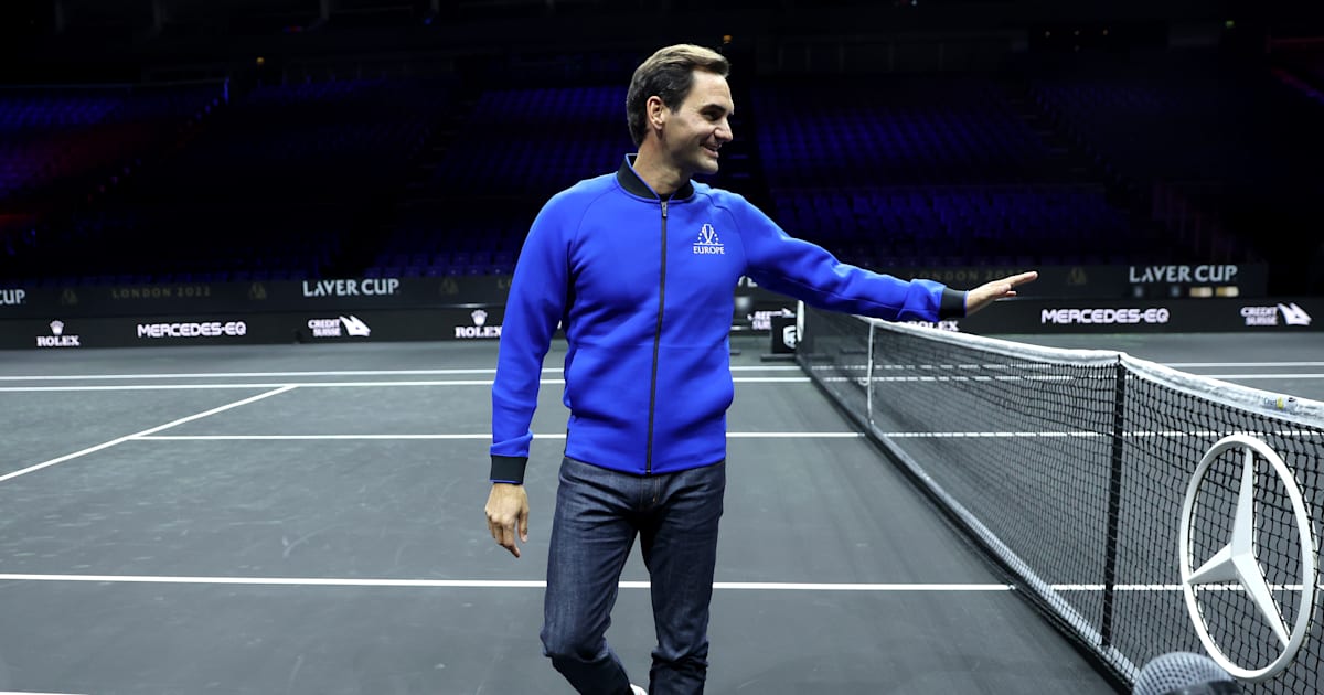 ロジャー　フェデラー　2022レーバーカップ限定Tシャツ ロジャー・フェデラー選手のRFロゴ 第二弾RFグラフィックTシャツ2022年