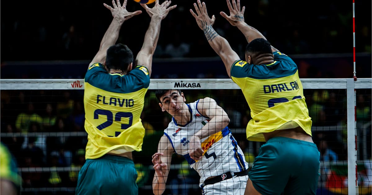 Le Brésil bat l’Italie dans la Ligue des Nations de Volleyball 2024
