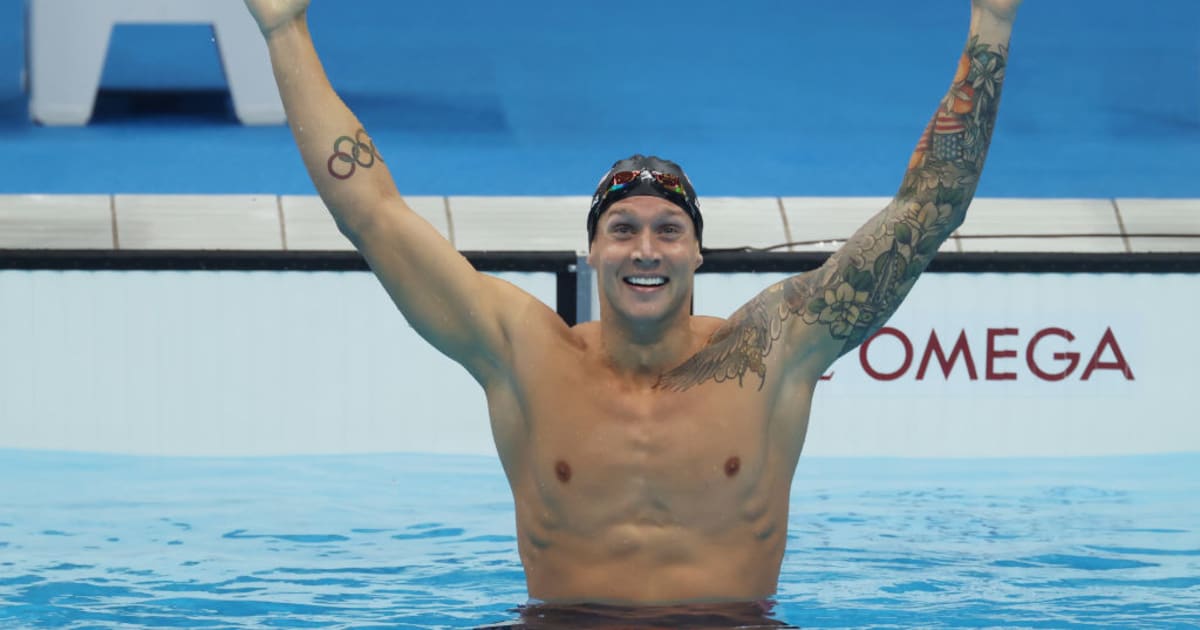 Team USA’s Caeleb Dressel wins men's 100m freestyle gold in record time