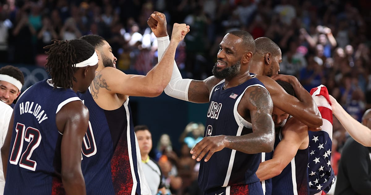 France v Team USA Paris 2024 men’s basketball final in pictures