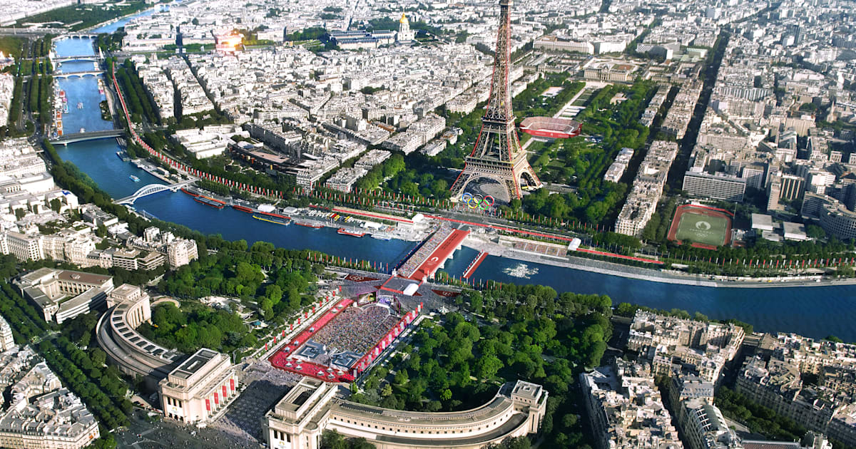 Paris France 7 De Julho De 2023 : ícone Dos Jogos Olímpicos De Verão Paris  2024, Realizado Pelo Atleta. Estádio Olímpico Moderno a Foto de Stock  Editorial - Imagem de jogo, ouro: 283831408