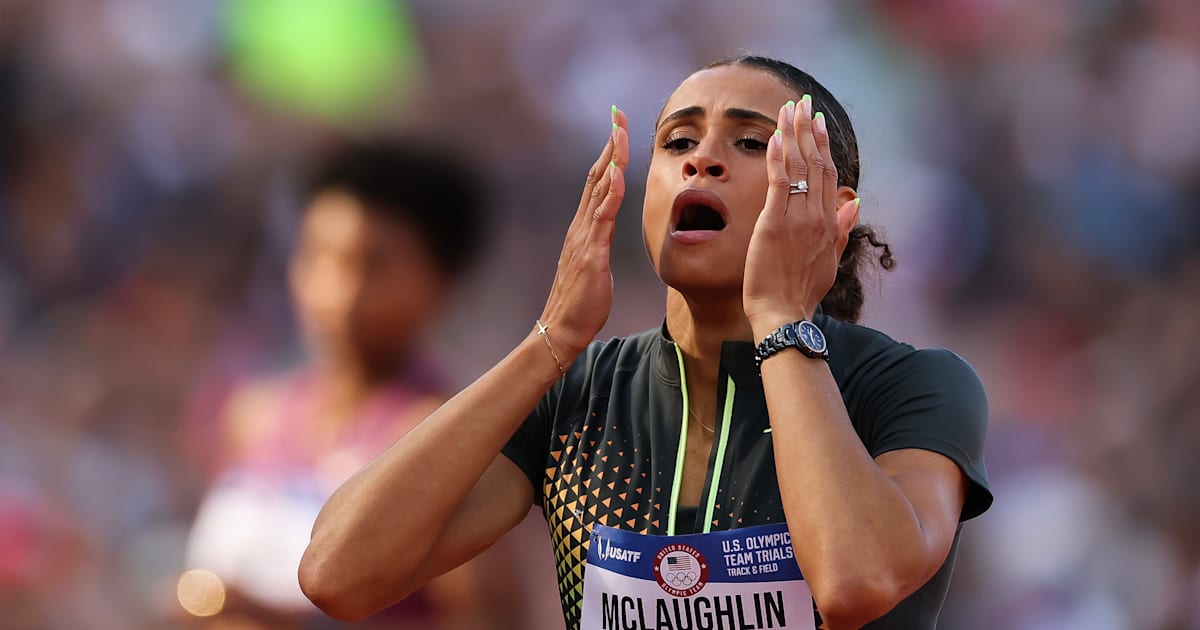 At U.S. Olympic Team Trials, Sydney McLaughlin-Levrone breaks world record in 400m hurdles with a time of 50.65 and claims victory