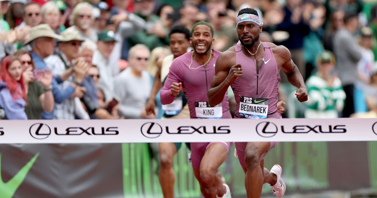 Diamond League Prefontaine Classic 2024 Kenny Bednarek leads USA sweep in men's 200m