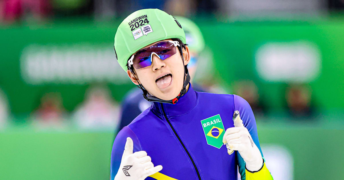 Lucas Goo, a lenda da patinação de velocidade em pista curta do Brasil, fez nome em seu país