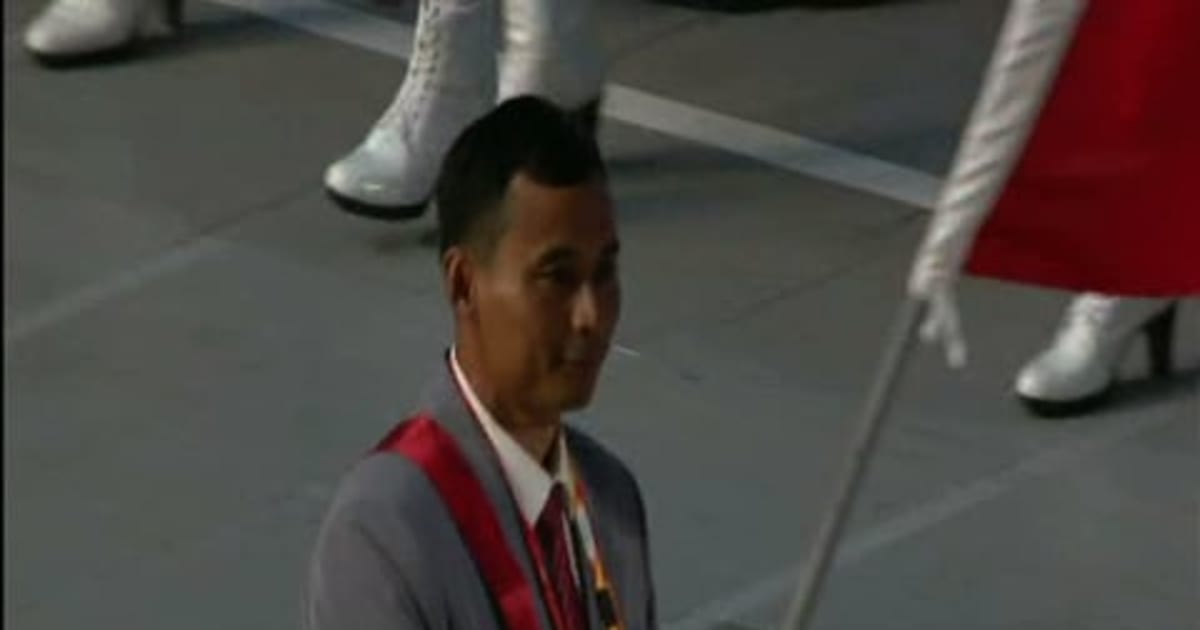 開会式で行進するミャンマー選手団 北京2008 ハイライト