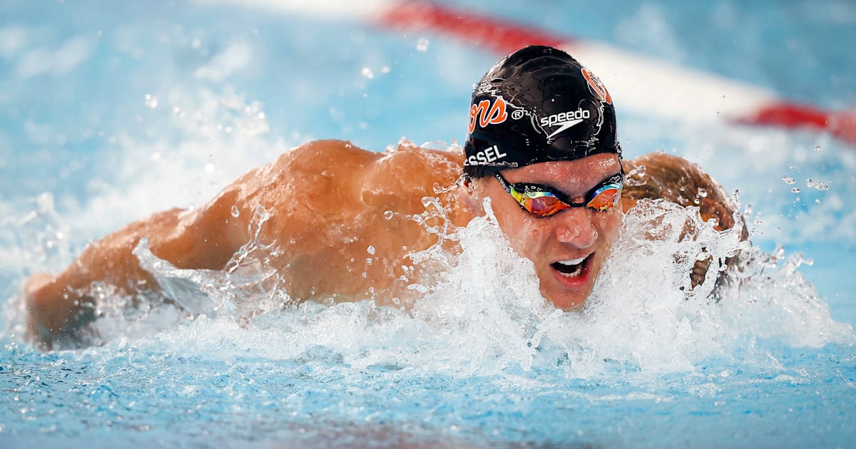 Swimming Caeleb Dressel wins 50m freestyle at ISCA International