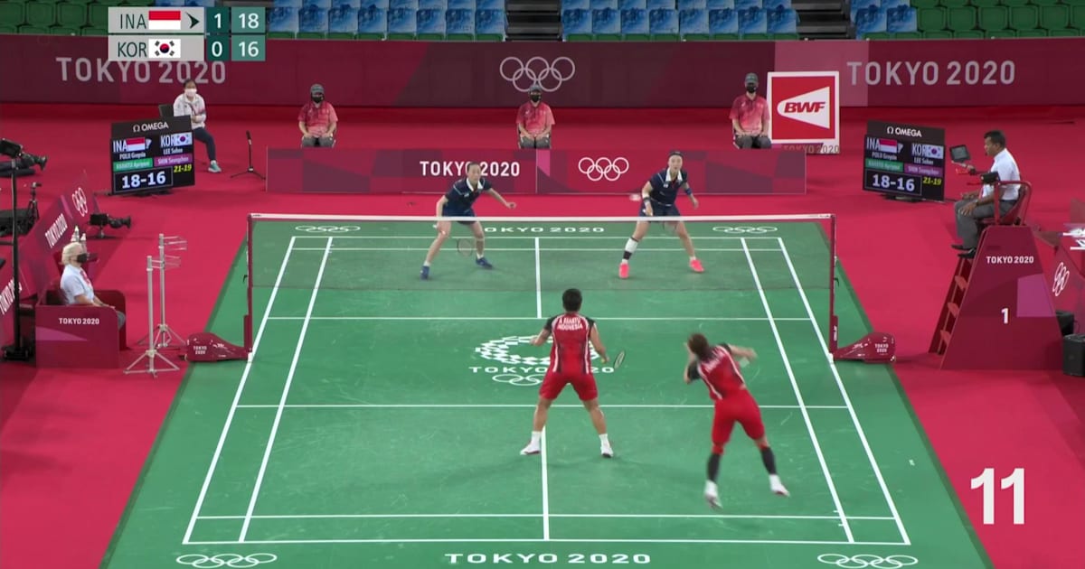 Increíble rally de bádminton