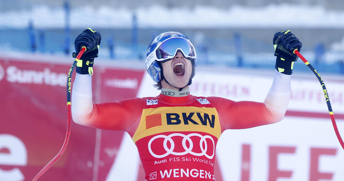 Marco Odermatt Claims First World Cup Downhill Victory in Wengen