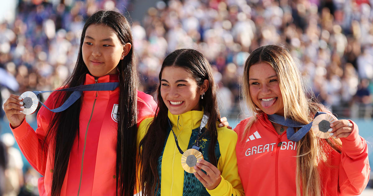 Los jóvenes titanes del skate olímpico Arisa Trew, Hiraki Cocona y Sky Brown llevan el deporte a nuevas alturas