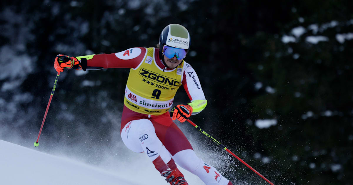Alpine ski World Cup 23/24 Manuel Feller wins in Adelboden to take