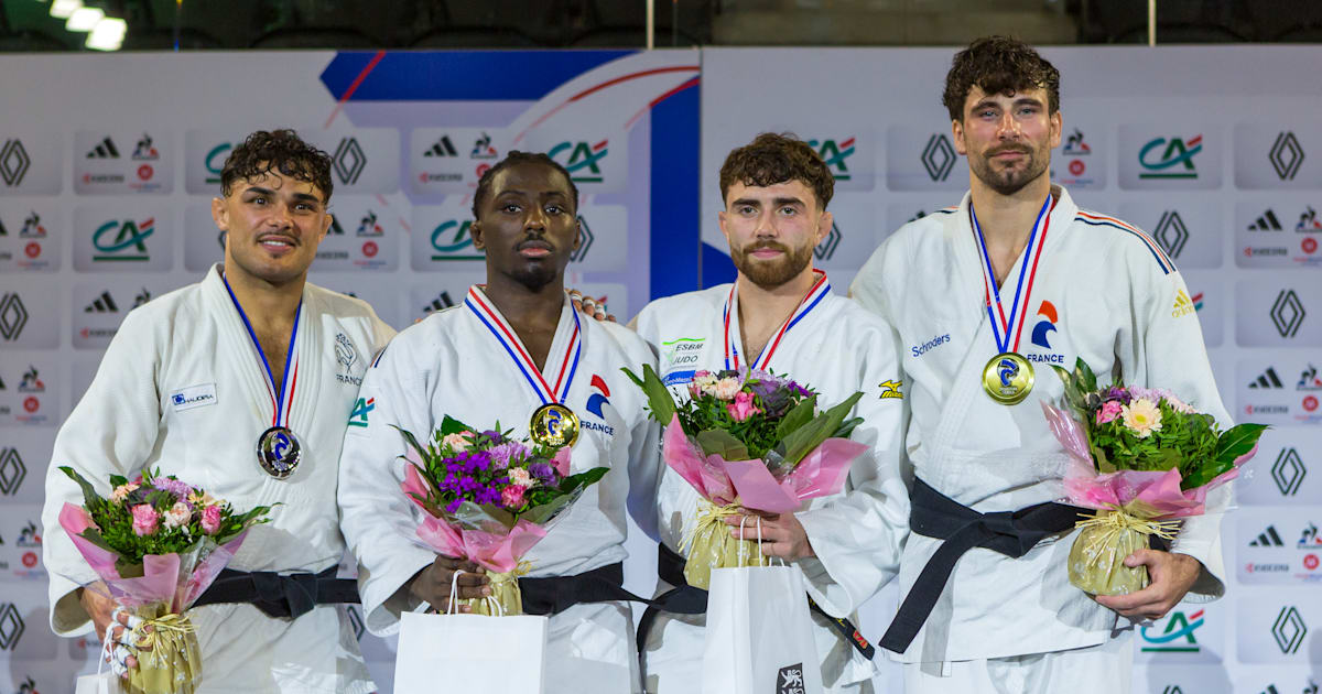 Paris Grand Slam 2024 Axus, Cazorla, Chaine, Gaba, quatre judokas