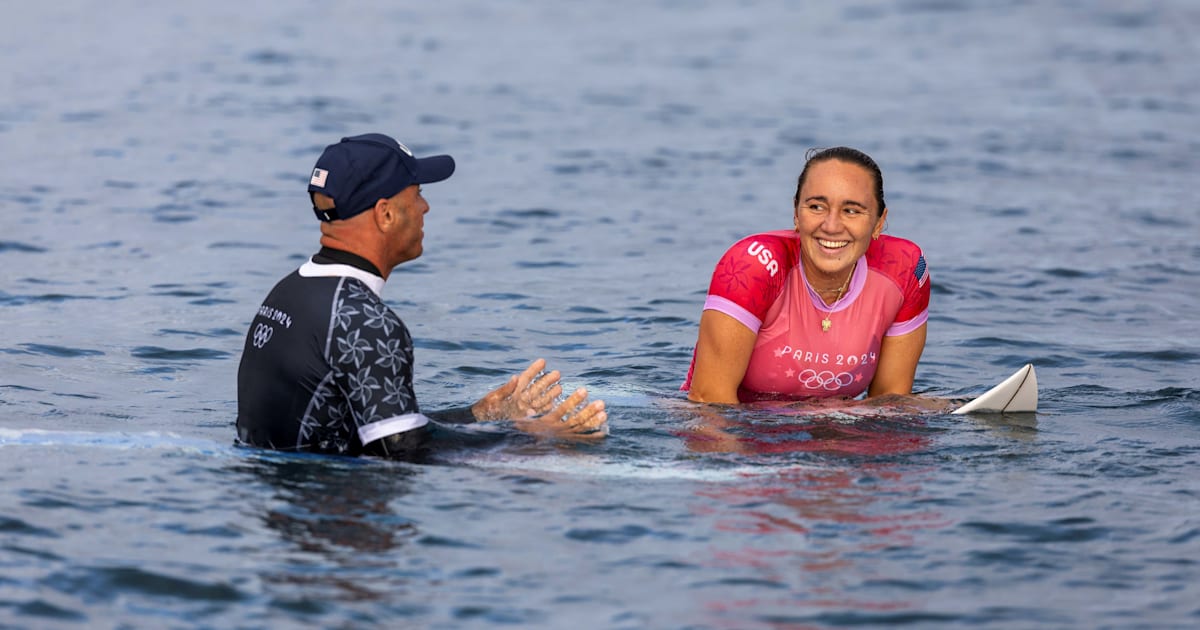 Carissa Moore not ruling out comeback “to show my daughter that world” after surfing at Paris 2024 while pregnant