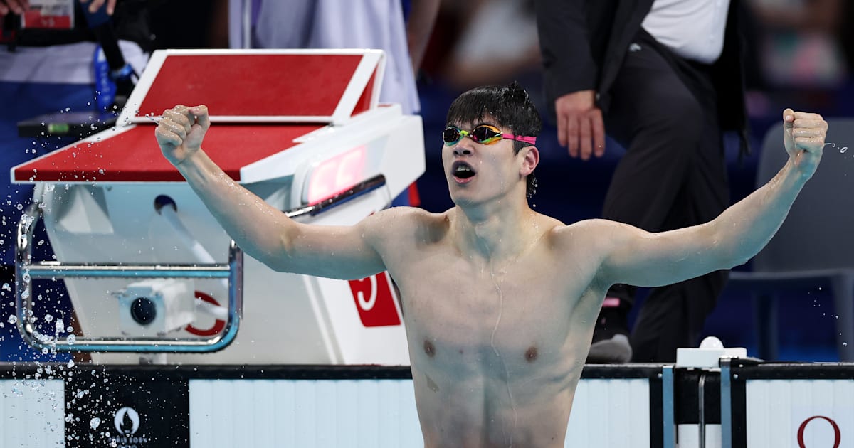 Paris 2024 swimming: All results, as Pan Zhanle sets world record to win gold medal in men’s 100m freestyle