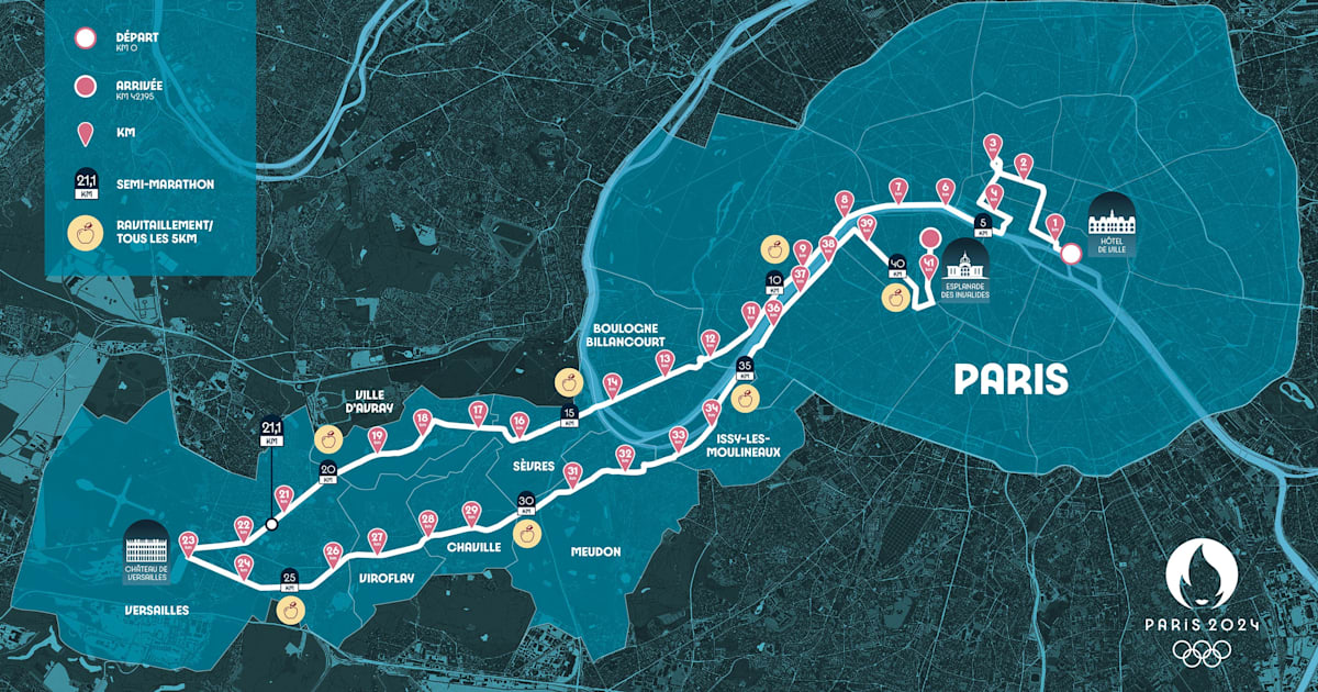 Paris 2024 reveals spectacular Olympic marathon route set against a