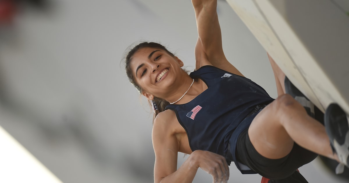 Natalia Grossman, del equipo de EE. UU., se llevó la medalla de oro final en el debut de la escalada deportiva en los juegos continentales