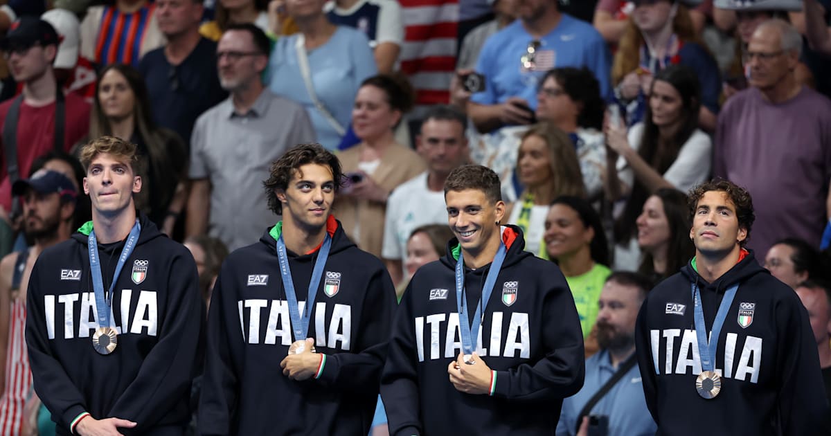Nuoto Staffetta 4x100 stile libero maschile bronzo alle Olimpiadi di