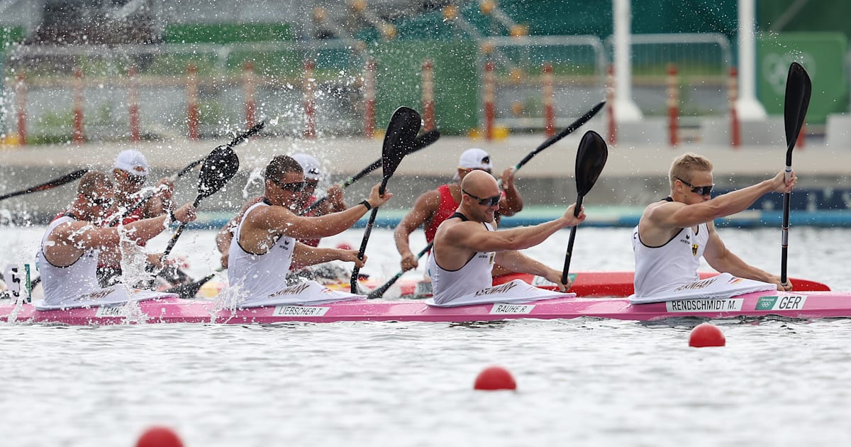 Germany fight back to win canoe sprint men's K4 500m gold