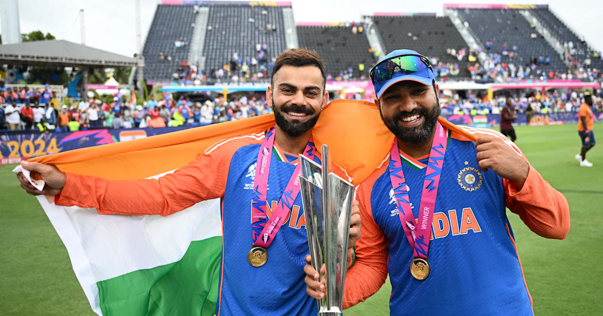 Les légendes indiennes terminent leur carrière avec le trophée de la Coupe du monde T20 2024