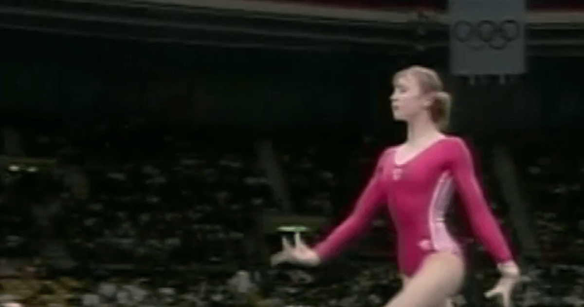 1988年ソウルオリンピックのゆかでのソビエト女子チーム。