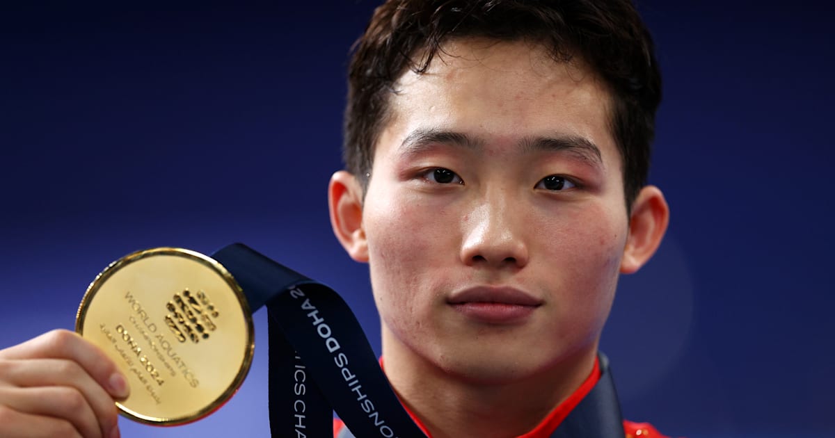 World Aquatics Championships Doha 2024 Wang Zongyuan defends men's 3m