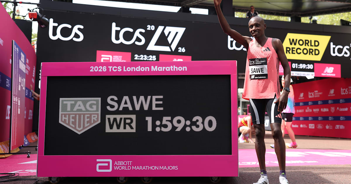 Kenya's Sabastian Sawe shatters marathon world record in London
