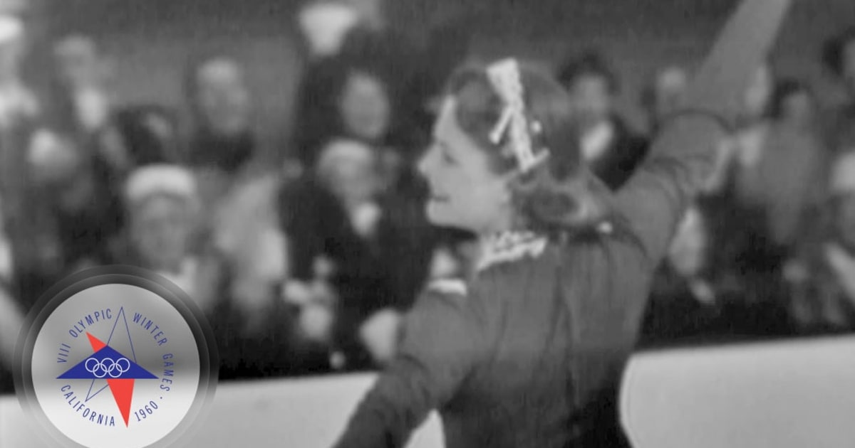 Carol Heiss winning the gold medal Figure skating Squaw Valley 1960