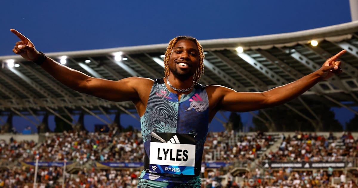 Noah Lyles wins Paris Diamond League 100m as Marcell Jacobs finishes ...