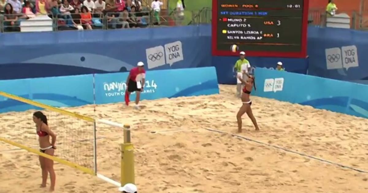 USA vs Brazil Beach Volleyball Nanjing 2014
