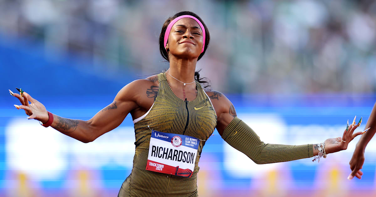 Sha'Carri Richardson wins 100m crown at U.S. Olympic Team Trials, books