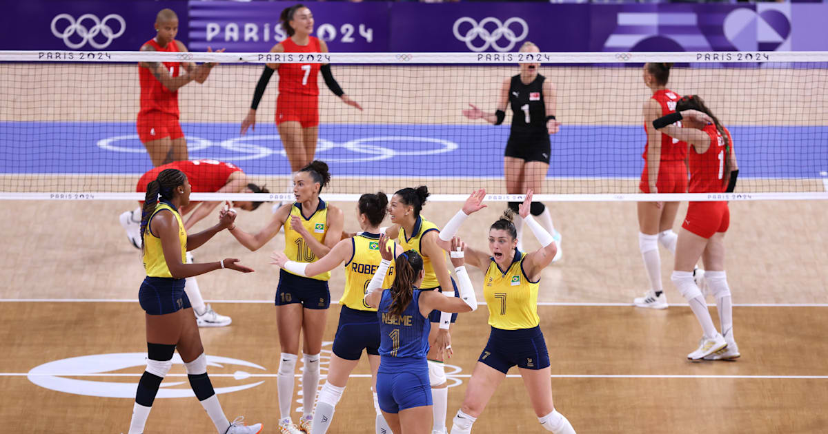 Paris 2024 women’s volleyball: Brazil beat Turkiye in four sets to capture bronze