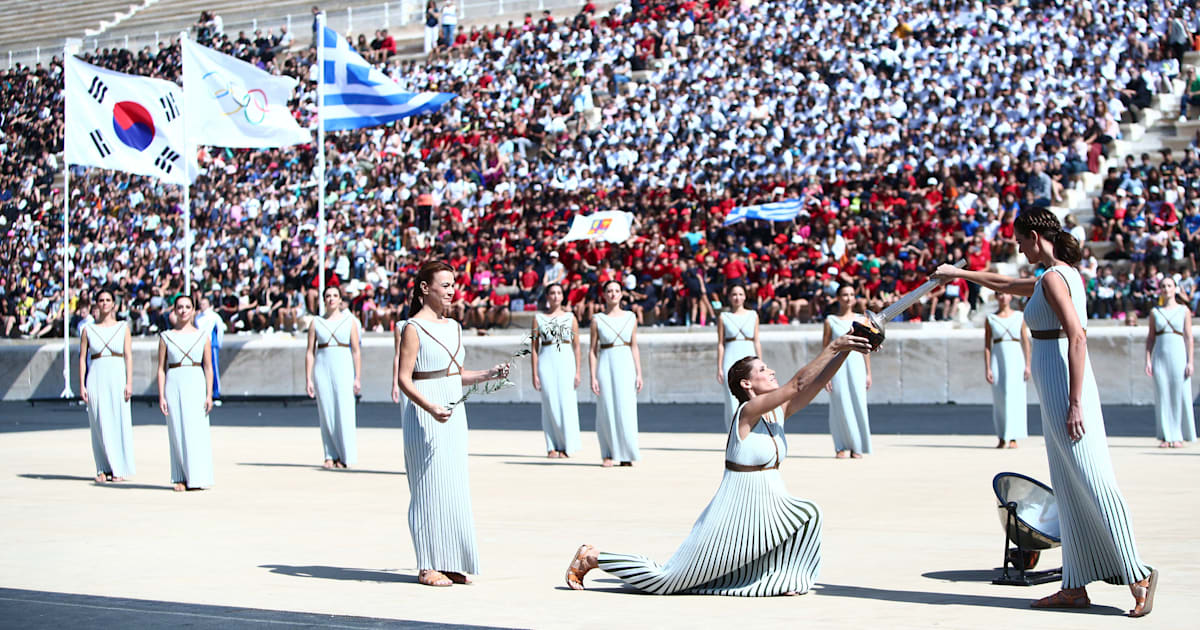 Olympic Torch Lighting Ceremony Olympic Flame handed over to Gangwon