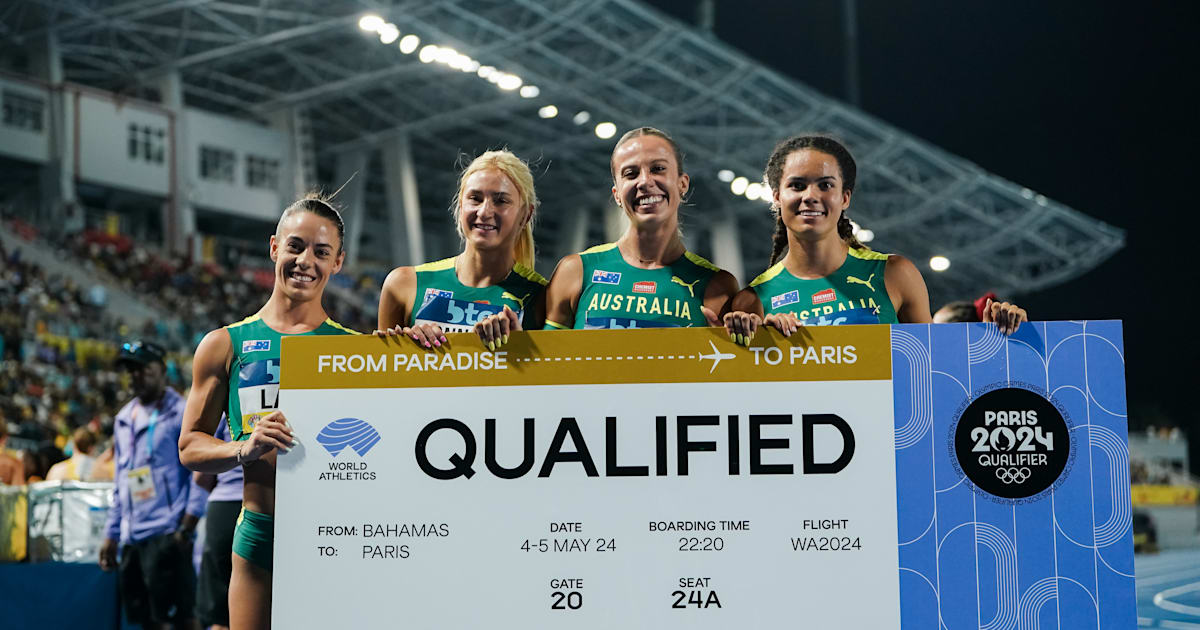 The Australian women’s 4x100m team qualifies for Paris 2024.