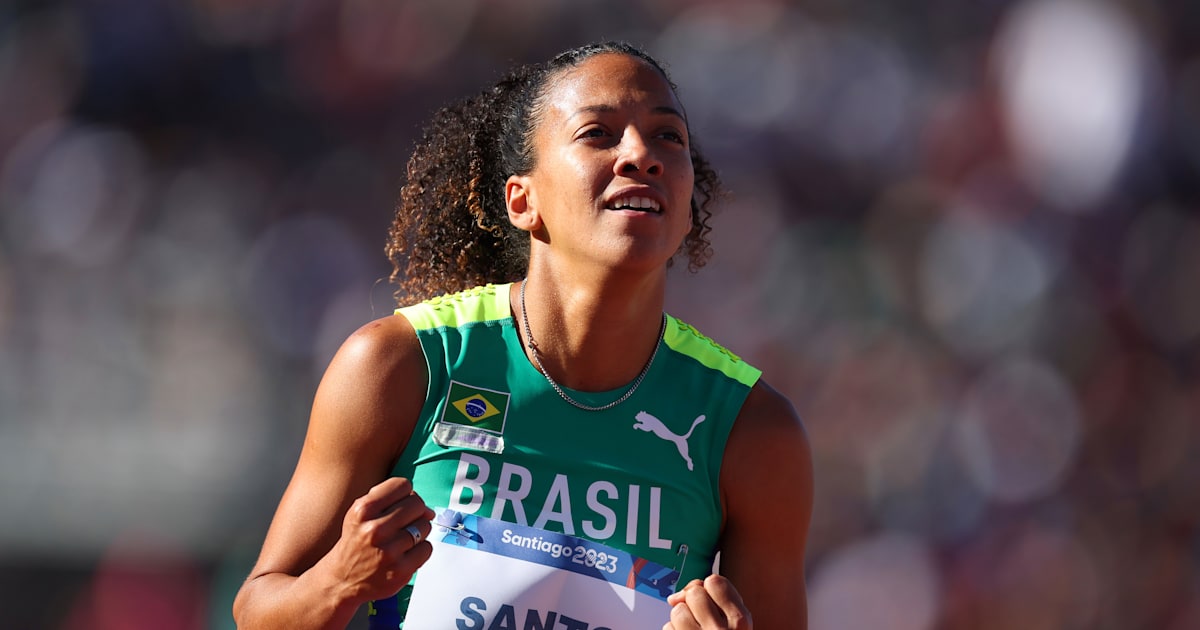 Santiago 2023 - Brazil's Marlene Santos wins historic women's 400m ...