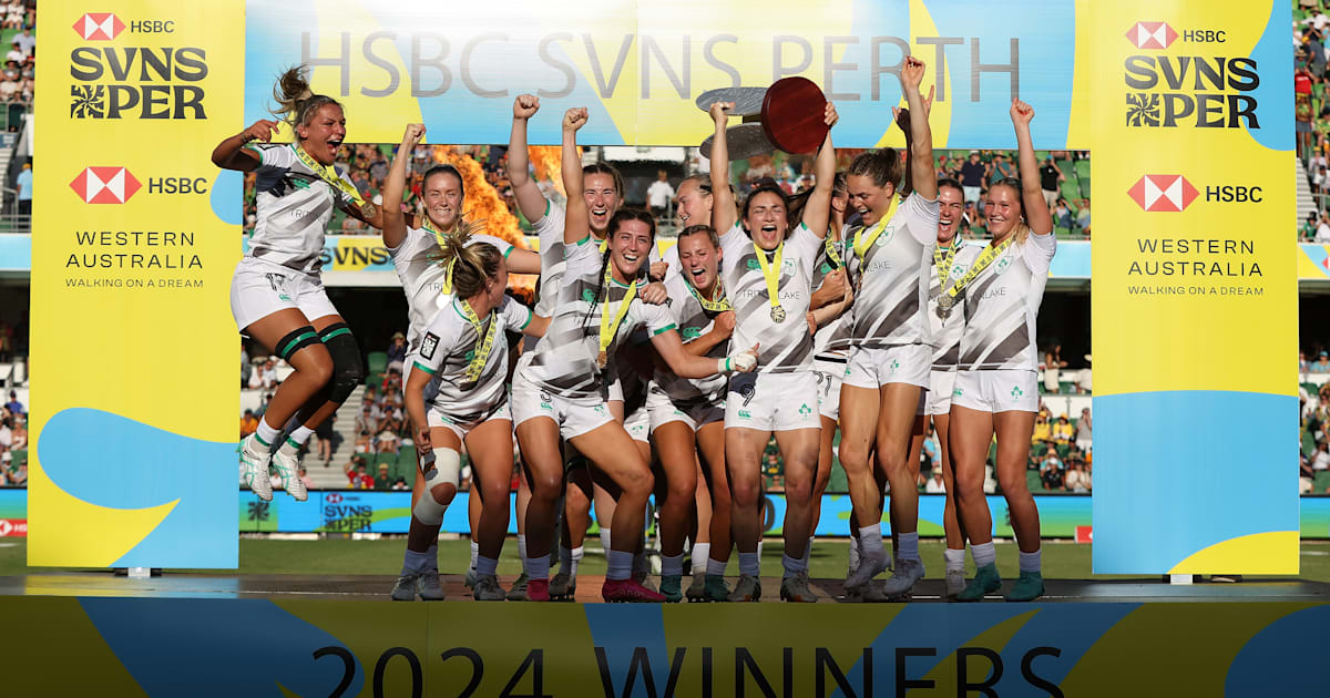 2023/24 World Rugby Sevens, Perth Ireland's women claim historic