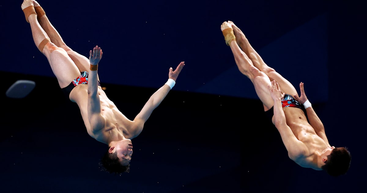 Wang Zongyuan and Long Daoyi successfully defend their men’s 3m synchro diving title