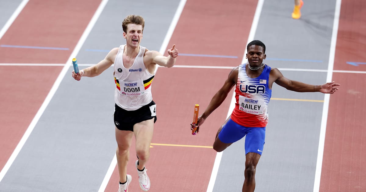 Noah Lyles secures silver for USA in 4x400m relay