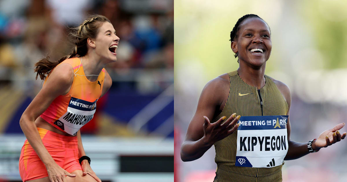 Records du monde pour la sauteuse en hauteur ukrainienne Yaroslava Mahuchikh et la star kenyane Faith Kipyegon