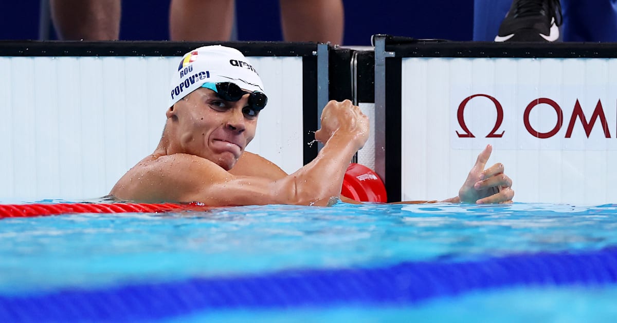 Paris 2024 swimming: All results, as David Popovici wins gold, Matthew ...