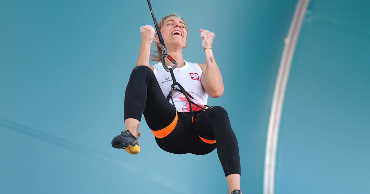 Aleksandra Mirosław breaks own world record with stunning Speed climb at Paris 2024 Olympics