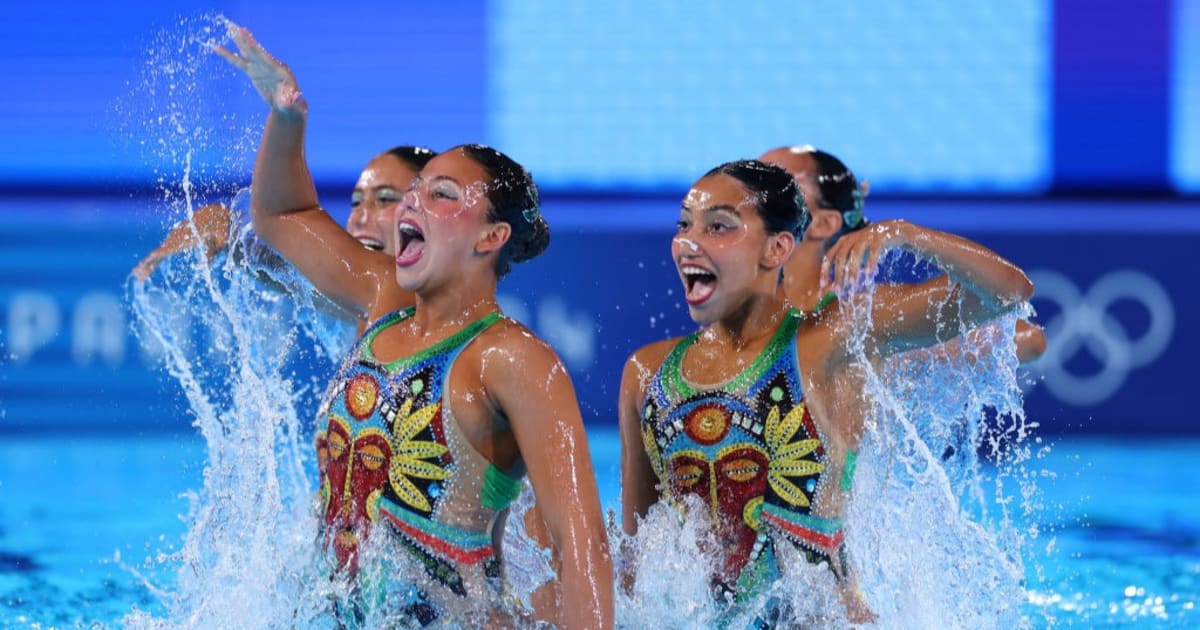 Rutina acrobática por equipos Natación artística Juegos Olímpicos París 2024